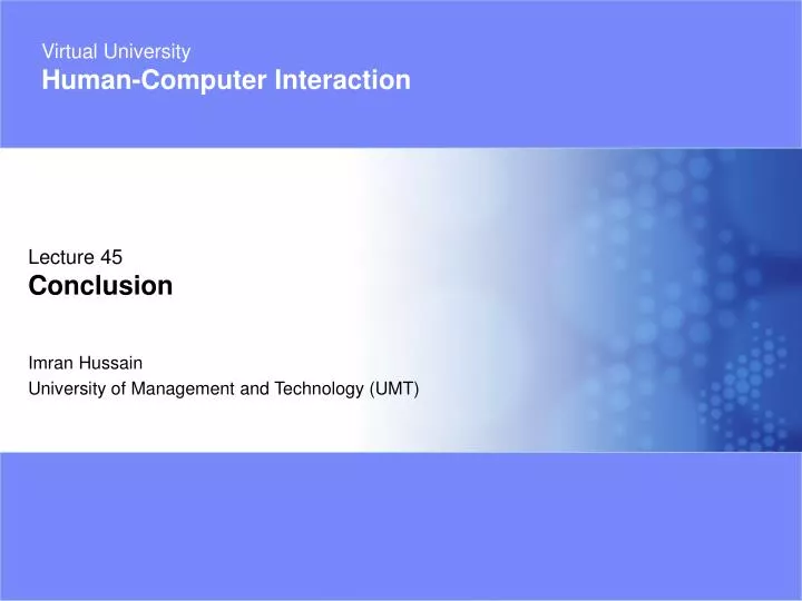 imran hussain university of management and technology umt