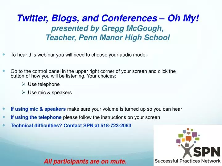twitter blogs and conferences oh my presented by gregg mcgough teacher penn manor high school