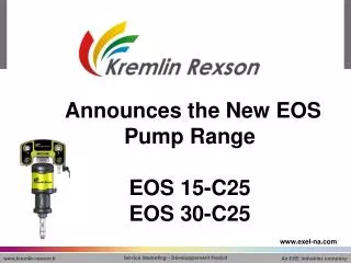 Announces the New EOS Pump Range EOS 15-C25 EOS 30-C25