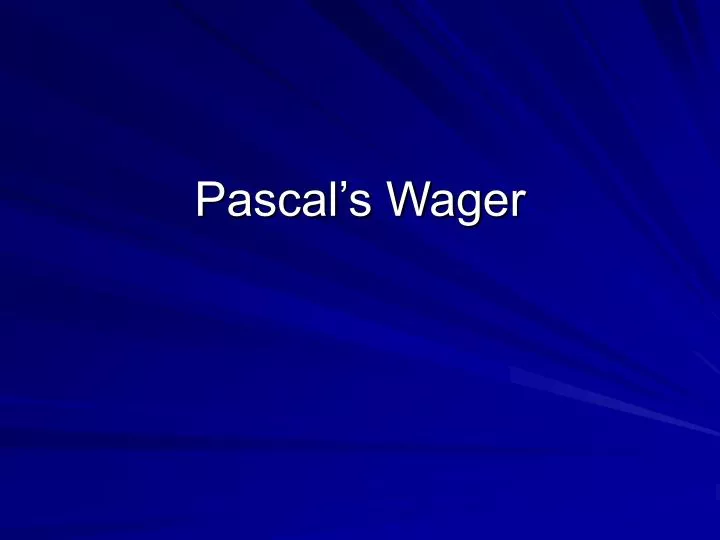 pascal s wager