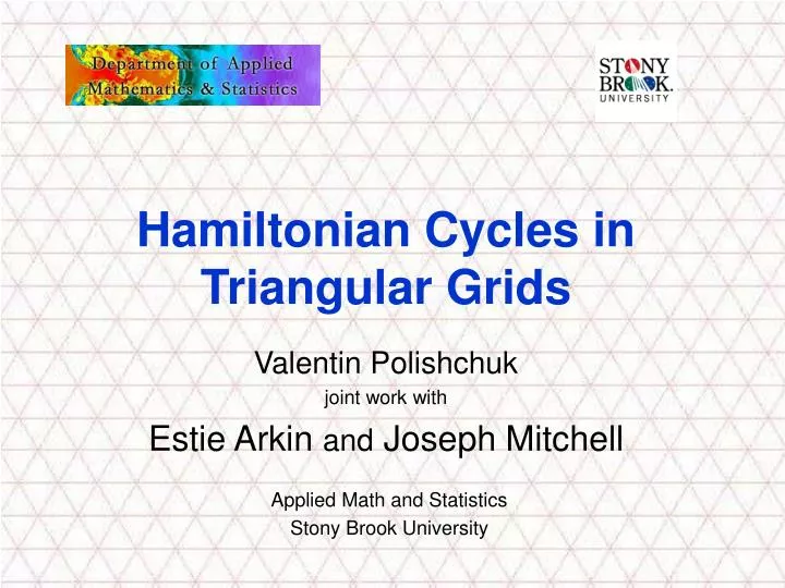 hamiltonian cycles in triangular grids