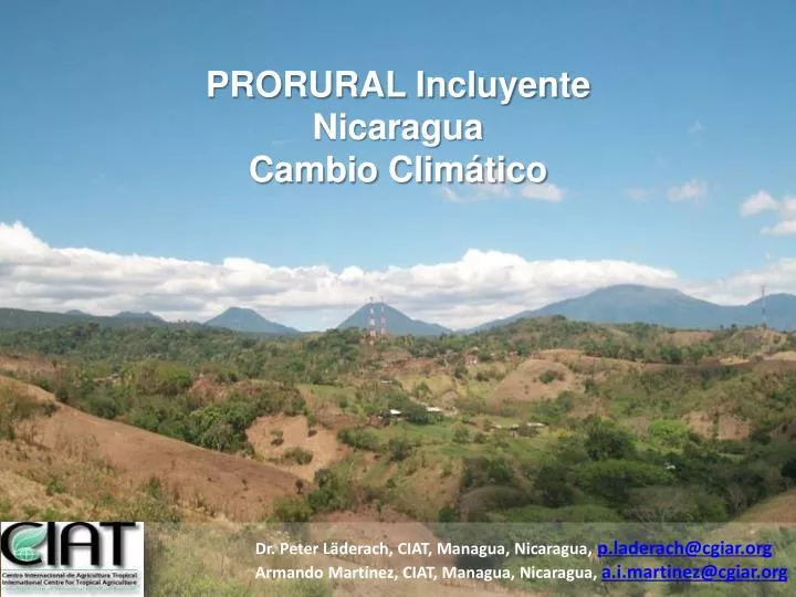 prorural incluyente nicaragua cambio clim tico