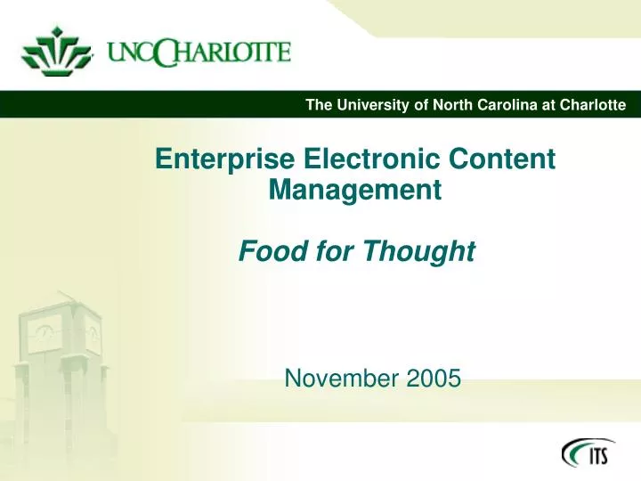 enterprise electronic content management food for thought