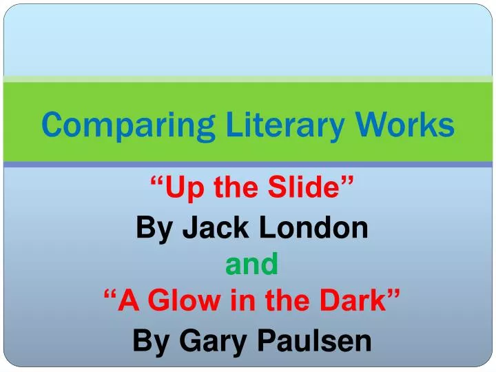 comparing literary works