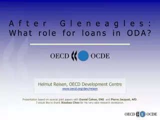 After Gleneagles: What role for loans in ODA?