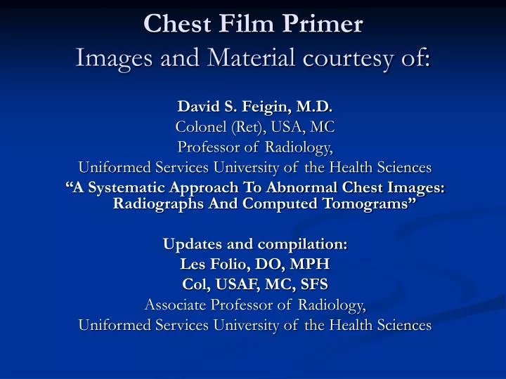 chest film primer images and material courtesy of