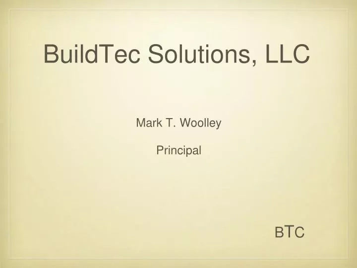 buildtec solutions llc