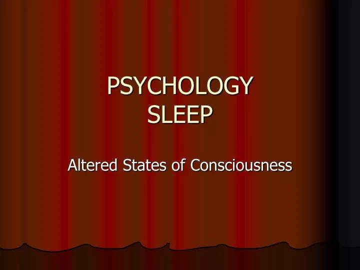 psychology sleep