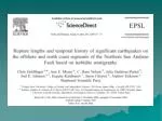 Unraveling Off-Fault Paleoseismology with Marine Turbidite Records - slide 1