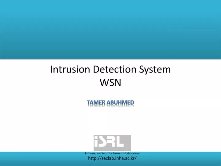 intrusion detection system wsn
