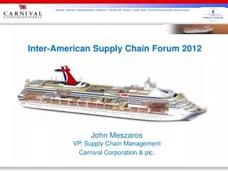 Inter-American Supply Chain Forum 2012