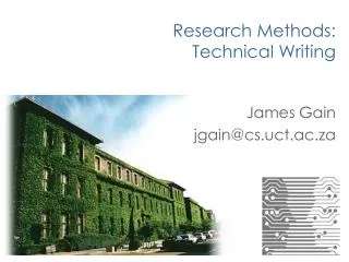 Research Methods: Technical Writing