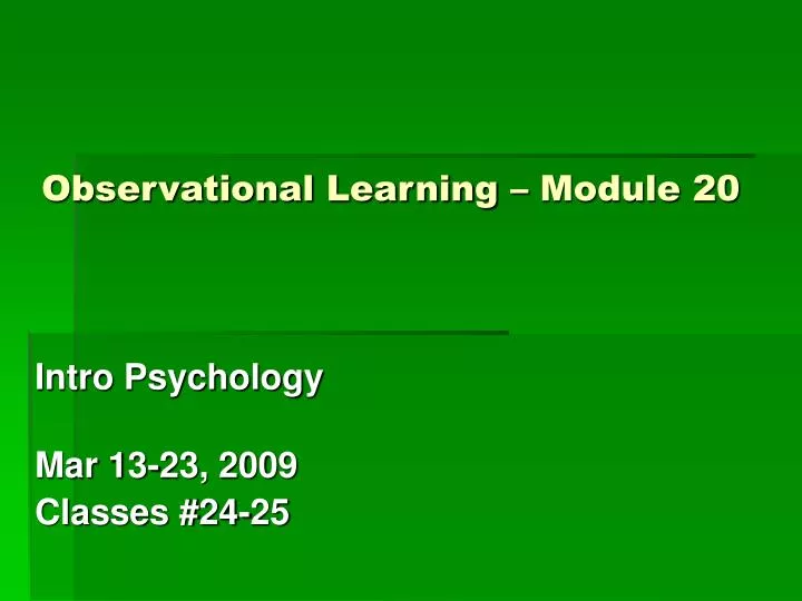 observational learning module 20