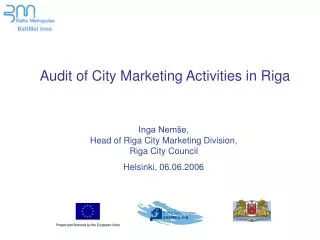Audit of City Marketing Activities in Riga