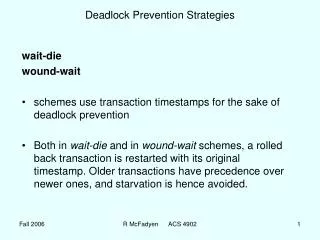 Deadlock Prevention Strategies