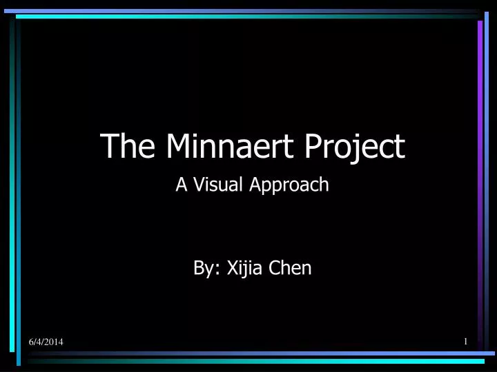the minnaert project