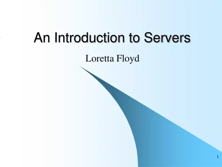 an introduction to servers