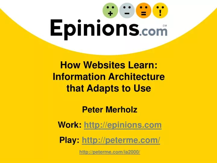 how websites learn information architecture that adapts to use