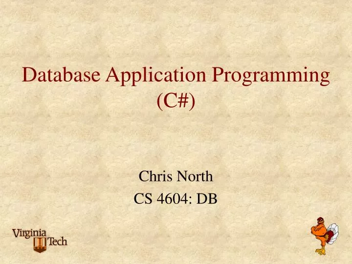 database application programming c