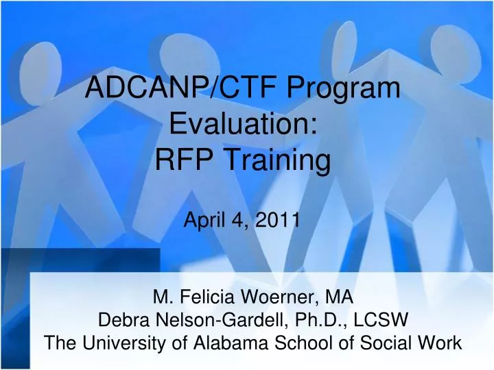 adcanp ctf program evaluation rfp training april 4 2011