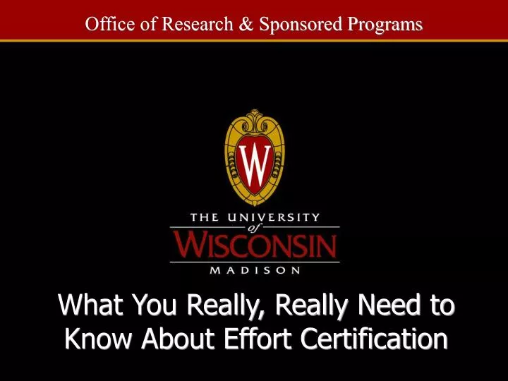 what you really really need to know about effort certification