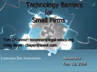 Technology Barriers for Small Firms