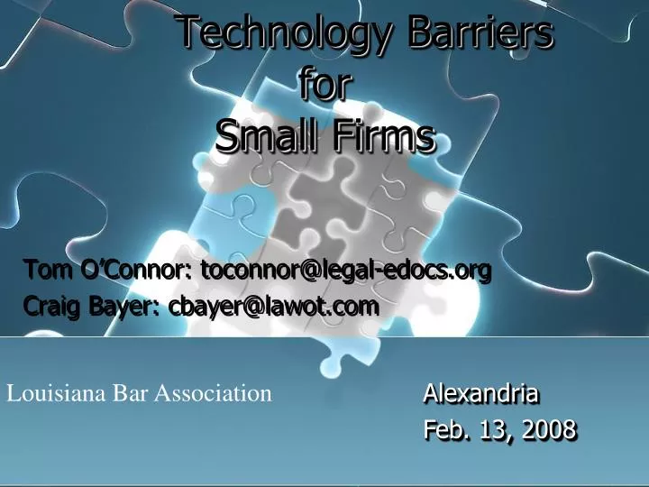 technology barriers for small firms