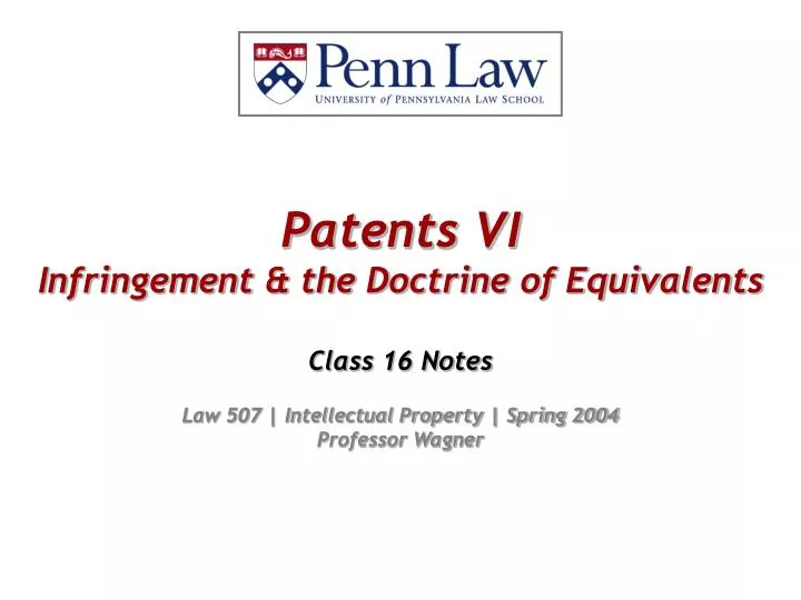 patents vi infringement the doctrine of equivalents