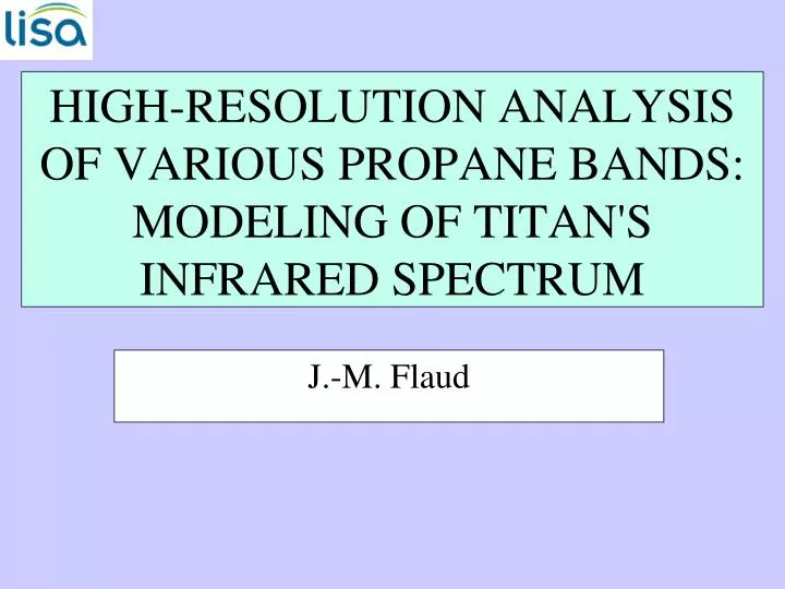 high resolution analysis of various propane bands modeling of titan s infrared spectrum