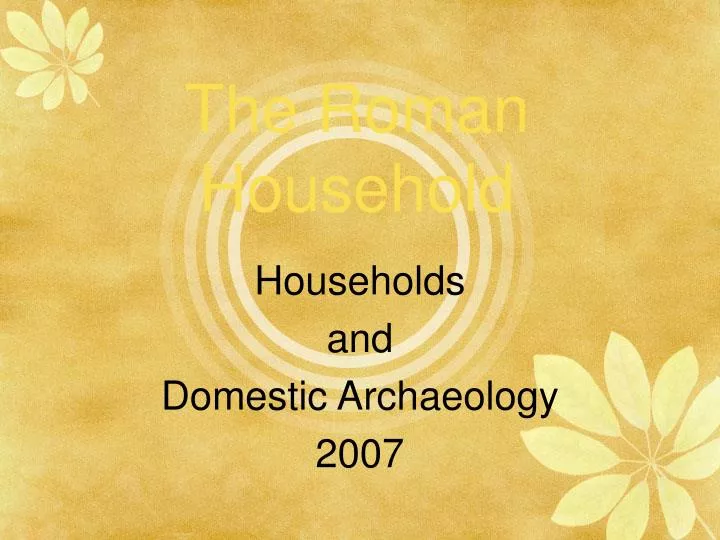 the roman household