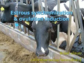 Estrous synchronization &amp; ovulation induction