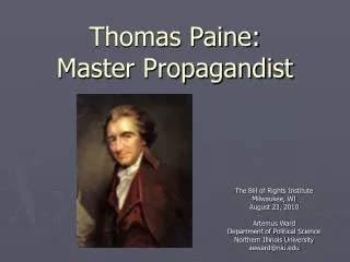 Thomas Paine: Master Propagandist