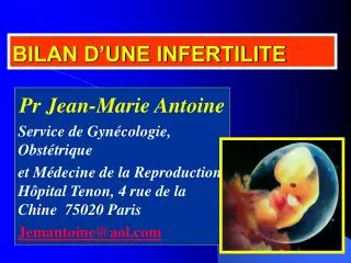 bilan d une infertilite