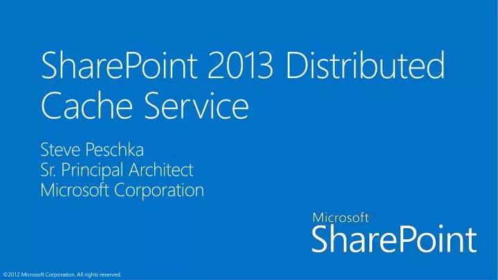 sharepoint 2013 distributed cache service