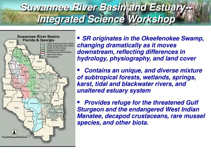suwannee river basin and estuary integrated science workshop