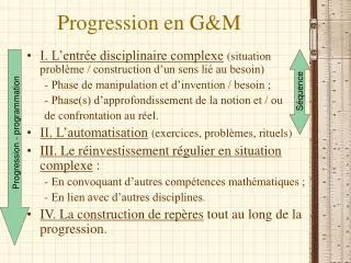 progression en g m