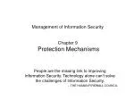 Management of Information Security Chapter 9 Protection Mechanisms