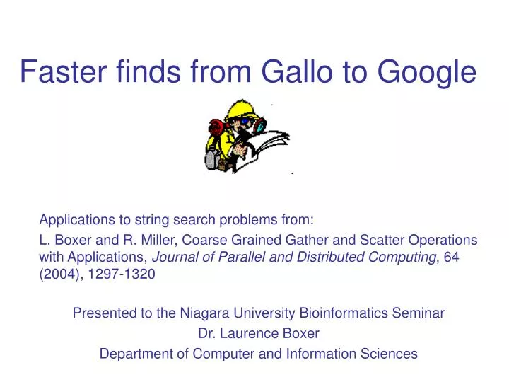 faster finds from gallo to google