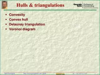 Hulls &amp; triangulations