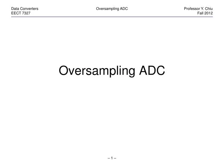 oversampling adc