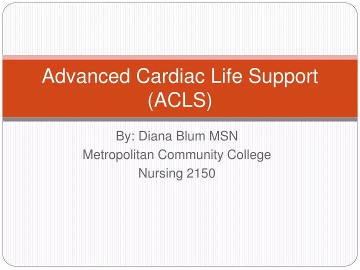 advanced cardiac life support acls