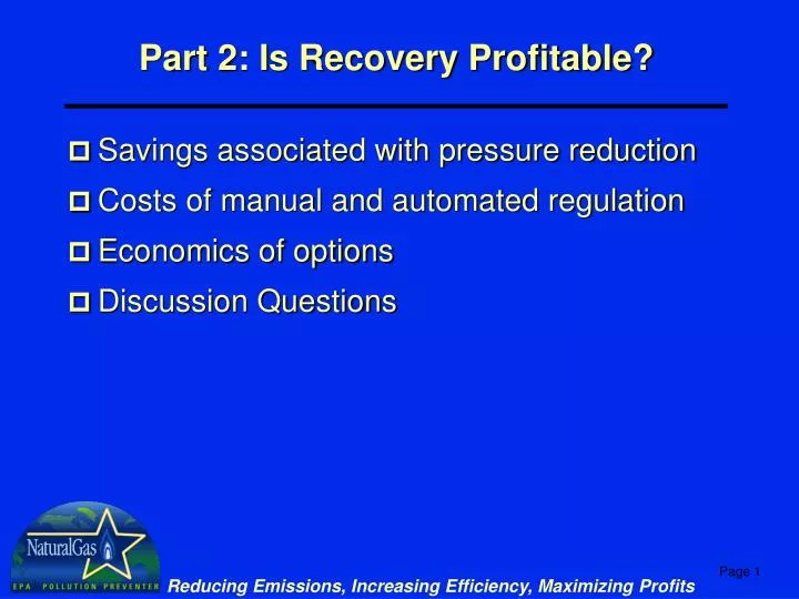 part 2 is recovery profitable