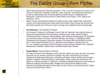 The Dahlin Group – Firm Profile