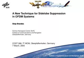 A New Technique for Sidelobe Suppression in OFDM Systems