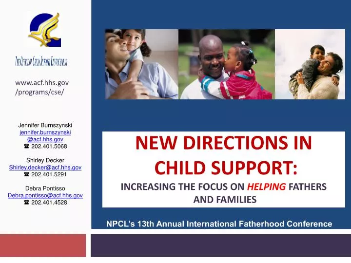 new directions in child support increasing the focus on helping fathers and families