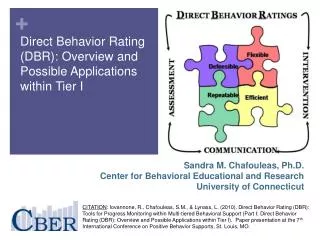 Direct Behavior Rating (DBR): Overview and Possible Applications within Tier I