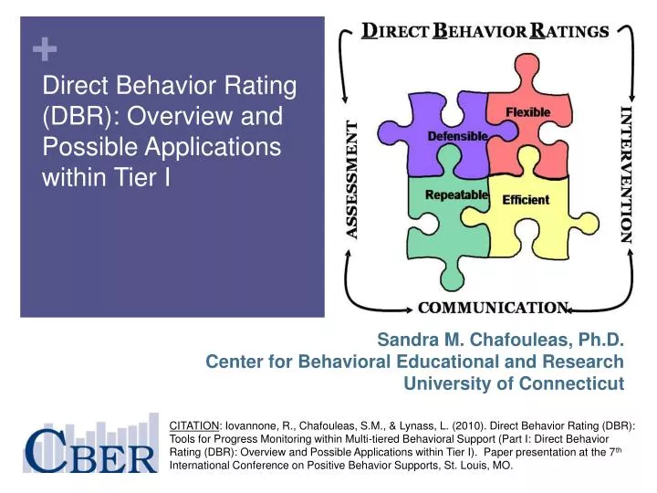 direct behavior rating dbr overview and possible applications within tier i
