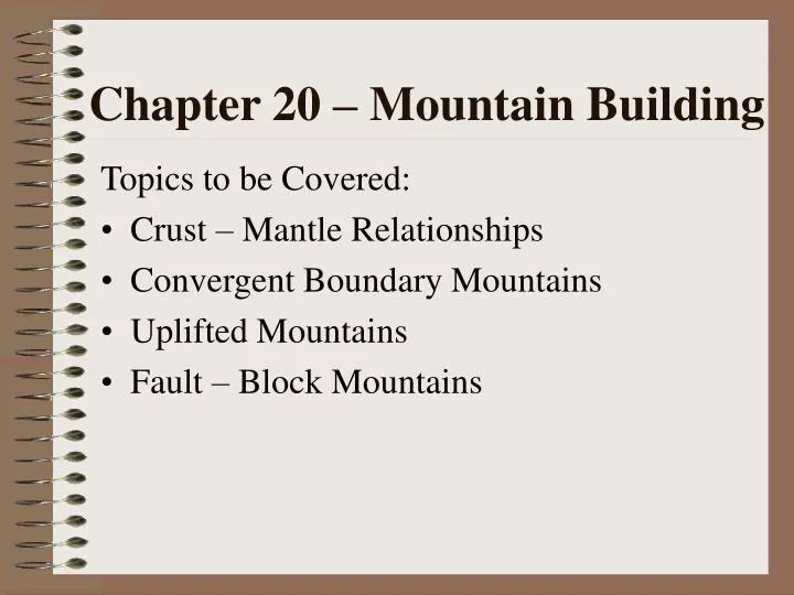chapter 20 mountain building