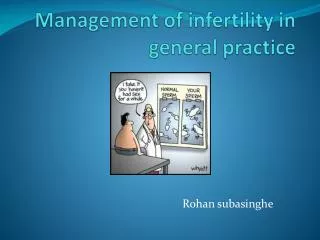 Management of infertility in general practice