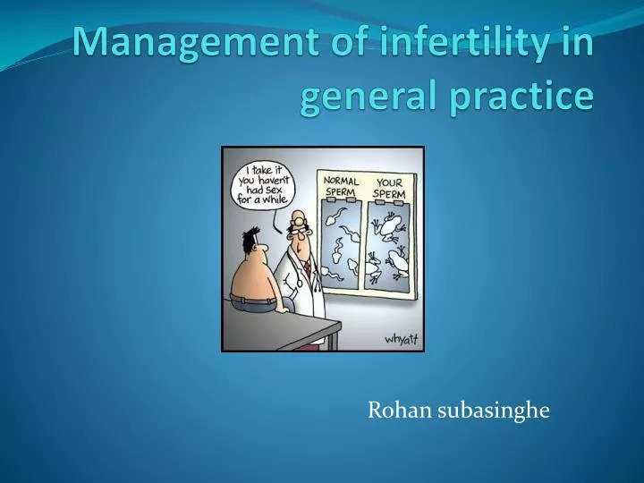management of infertility in general practice